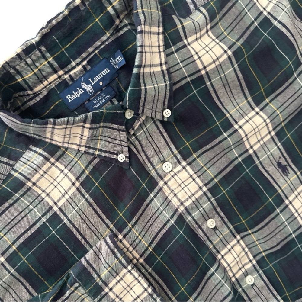 Polo Ralph Lauren Blake Blue Plaid XXL Button down shirt
